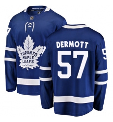 Men's Toronto Maple Leafs #57 Travis Dermott Fanatics Branded Royal Blue Home Breakaway NHL Jersey