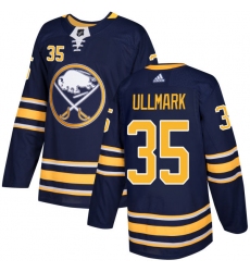 Youth Adidas Buffalo Sabres #35 Linus Ullmark Premier Navy Blue Home NHL Jersey