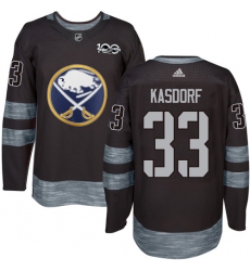 Men's Adidas Buffalo Sabres #33 Jason Kasdorf Premier Black 1917-2017 100th Anniversary NHL Jersey