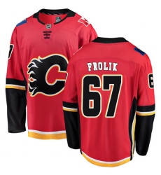 Youth Calgary Flames #67 Michael Frolik Fanatics Branded Red Home Breakaway NHL Jersey