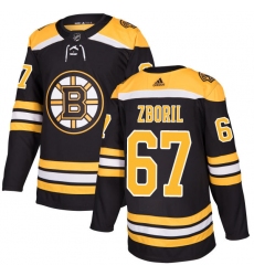 Youth Adidas Boston Bruins #67 Jakub Zboril Premier Black Home NHL Jersey