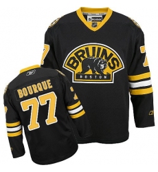 Women's Reebok Boston Bruins #77 Ray Bourque Premier Black Third NHL Jersey