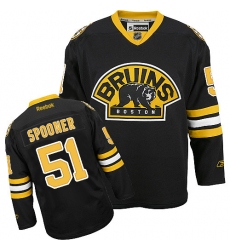 Men's Reebok Boston Bruins #51 Ryan Spooner Premier Black Third NHL Jersey