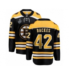 Youth Boston Bruins #42 David Backes Authentic Black Home Fanatics Branded Breakaway 2019 Stanley Cup Final Bound Hockey Jersey