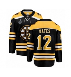 Men's Boston Bruins #12 Adam Oates Authentic Black Home Fanatics Branded Breakaway 2019 Stanley Cup Final Bound Hockey Jersey