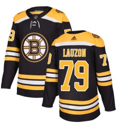 Youth Adidas Boston Bruins #79 Jeremy Lauzon Authentic Black Home NHL Jersey