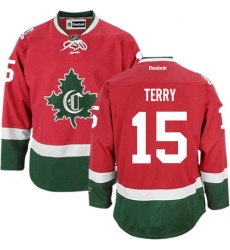 Men's Reebok Montreal Canadiens #15 Chris Terry Authentic Red New CD NHL Jersey