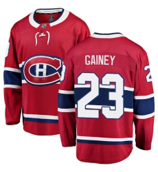 Youth Montreal Canadiens #23 Bob Gainey Authentic Red Home Fanatics Branded Breakaway NHL Jersey