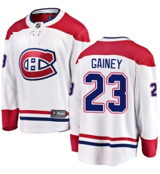 Youth Montreal Canadiens #23 Bob Gainey Authentic White Away Fanatics Branded Breakaway NHL Jersey