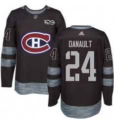 Men's Adidas Montreal Canadiens #24 Phillip Danault Premier Black 1917-2017 100th Anniversary NHL Jersey