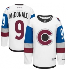 Men's Reebok Colorado Avalanche #9 Lanny McDonald Premier White 2016 Stadium Series NHL Jersey