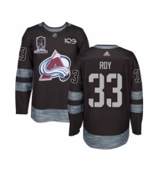 Colorado Avalanche #33 Patrick Roy Black 1917-2017 Black Stanley Cup Champions Patch 100th Anniversary Stitched NHL Jersey