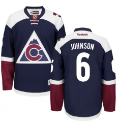 Youth Reebok Colorado Avalanche #6 Erik Johnson Premier Blue Third NHL Jersey