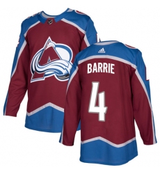 Youth Adidas Colorado Avalanche #4 Tyson Barrie Premier Burgundy Red Home NHL Jersey