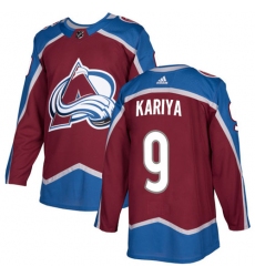 Men's Adidas Colorado Avalanche #9 Paul Kariya Premier Burgundy Red Home NHL Jersey