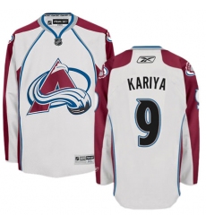 Men's Reebok Colorado Avalanche #9 Paul Kariya Authentic White Away NHL Jersey