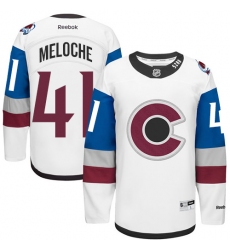 Men's Reebok Colorado Avalanche #41 Nicolas Meloche Authentic White 2016 Stadium Series NHL Jersey