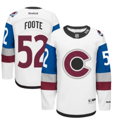 Men's Reebok Colorado Avalanche #52 Adam Foote Premier White 2016 Stadium Series NHL Jersey