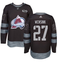 Men's Adidas Colorado Avalanche #27 John Wensink Premier Black 1917-2017 100th Anniversary NHL Jersey