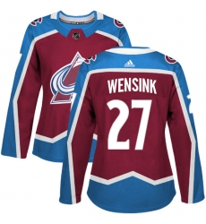 Women's Adidas Colorado Avalanche #27 John Wensink Authentic Burgundy Red Home NHL Jersey