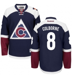 Women's Reebok Colorado Avalanche #8 Joe Colborne Authentic Blue Third NHL Jersey