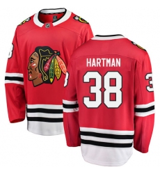 Youth Chicago Blackhawks #38 Ryan Hartman Fanatics Branded Red Home Breakaway NHL Jersey