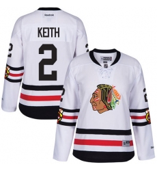 Women's Reebok Chicago Blackhawks #2 Duncan Keith Premier White 2017 Winter Classic NHL Jersey