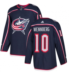 Youth Adidas Columbus Blue Jackets #10 Alexander Wennberg Premier Navy Blue Home NHL Jersey