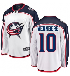 Youth Columbus Blue Jackets #10 Alexander Wennberg Fanatics Branded White Away Breakaway NHL Jersey