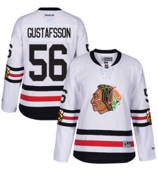 Women's Reebok Chicago Blackhawks #56 Erik Gustafsson Premier White 2017 Winter Classic NHL Jersey