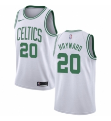 Women's Nike Boston Celtics #20 Gordon Hayward Authentic White NBA Jersey - Association Edition