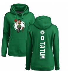 NBA Women's Nike Boston Celtics #0 Jayson Tatum Kelly Green Backer Pullover Hoodie