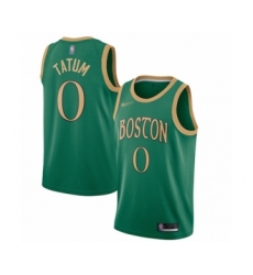 Women's Boston Celtics #0 Jayson Tatum Swingman Green Basketball Jersey - 2019 20 City Edition