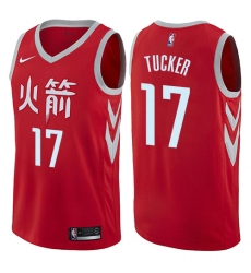 Women's Nike Houston Rockets #17 PJ Tucker Swingman Red NBA Jersey - City Edition