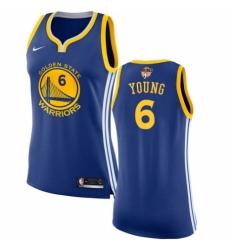 Women's Nike Golden State Warriors #6 Nick Young Swingman Royal Blue Road 2018 NBA Finals Bound NBA Jersey - Icon Edition