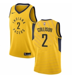 Women's Nike Indiana Pacers #2 Darren Collison Authentic Gold NBA Jersey Statement Edition