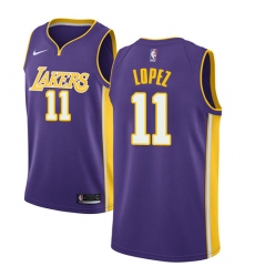 Women's Nike Los Angeles Lakers #11 Brook Lopez Swingman Purple NBA Jersey - Statement Edition