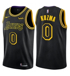 Women's Nike Los Angeles Lakers #0 Kyle Kuzma Swingman Black NBA Jersey - City Edition