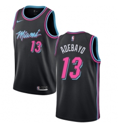 Men's Nike Miami Heat #13 Edrice Adebayo Swingman Black NBA Jersey - City Edition