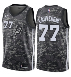 Women's Nike San Antonio Spurs #77 Joffrey Lauvergne Swingman Camo NBA Jersey - City Edition