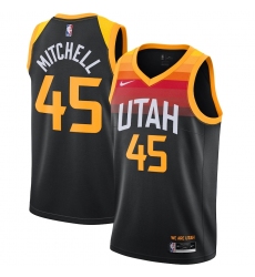 Men's Utah Jazz #45 Donovan Mitchell Nike Black 2020-21 Swingman Player Jersey