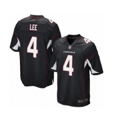 Men's Arizona Cardinals #4 Andy Lee Game Black Alternate Football Jersey