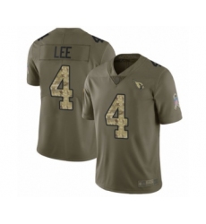 Men's Arizona Cardinals #4 Andy Lee Limited Olive Camo 2017 Salute to Service Football Jersey
