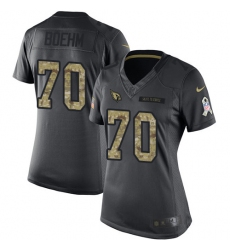 Women's Nike Arizona Cardinals #70 Evan Boehm Limited Black 2016 Salute to Service NFL Jersey