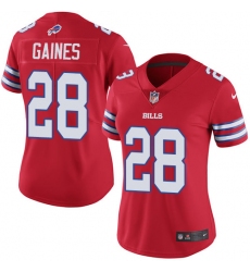 Women's Nike Buffalo Bills #28 E.J. Gaines Limited Red Rush Vapor Untouchable NFL Jersey