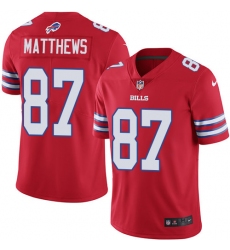 Men's Nike Buffalo Bills #87 Jordan Matthews Limited Red Rush Vapor Untouchable NFL Jersey