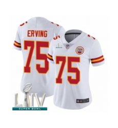Women's Kansas City Chiefs #75 Cameron Erving White Vapor Untouchable Limited Player Super Bowl LIV Bound Football Jersey