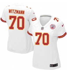 Women's Nike Kansas City Chiefs #70 Bryan Witzmann Game White NFL Jersey