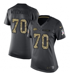 Women's Nike Kansas City Chiefs #70 Bryan Witzmann Limited Black 2016 Salute to Service NFL Jersey