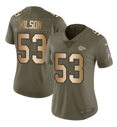 Women's Nike Kansas City Chiefs #53 Ramik Wilson Limited Olive/Gold 2017 Salute to Service NFL Jersey